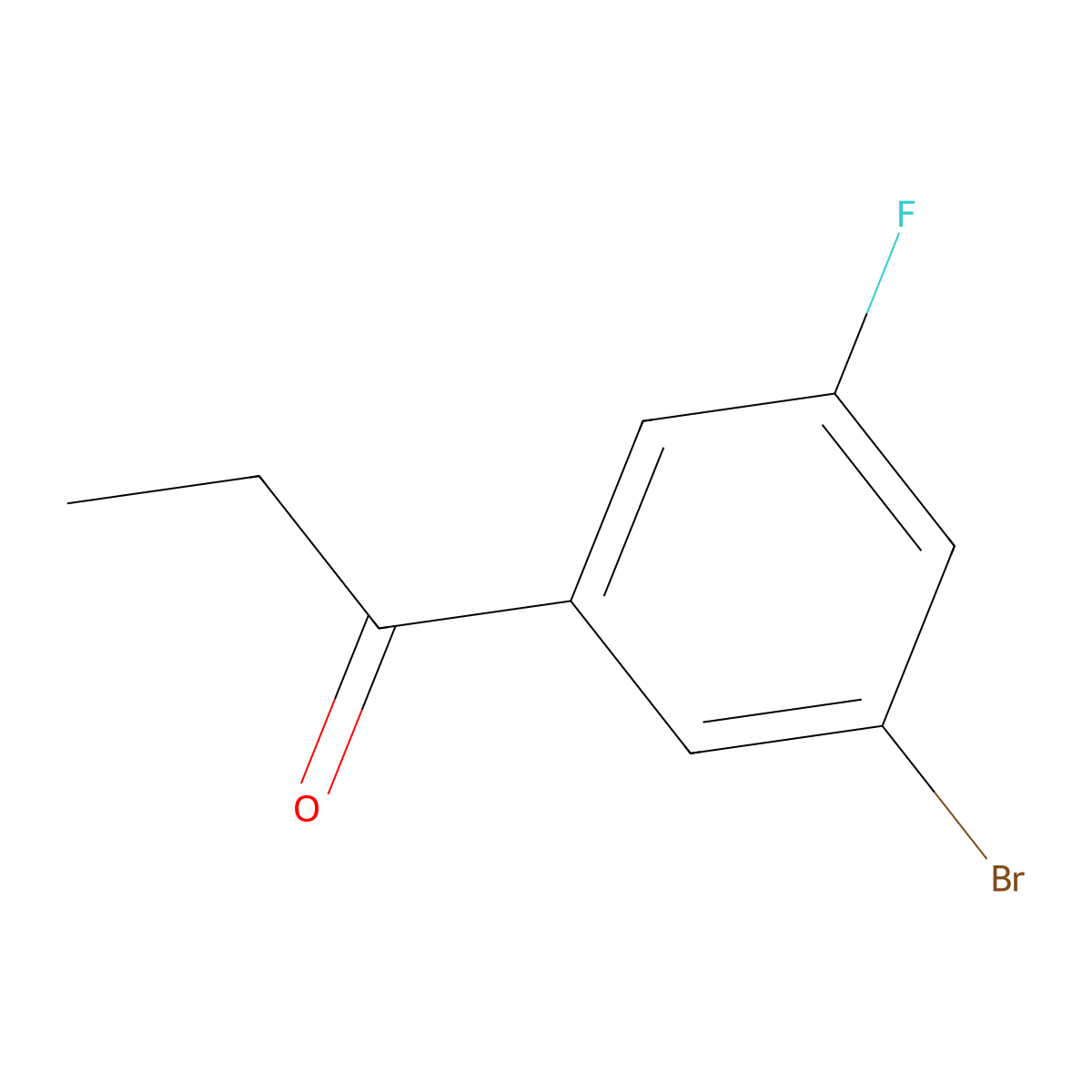 1-(3-Bromo-5-fluorophenyl)propan-1-one molecular structure, CAS 519050-96-5