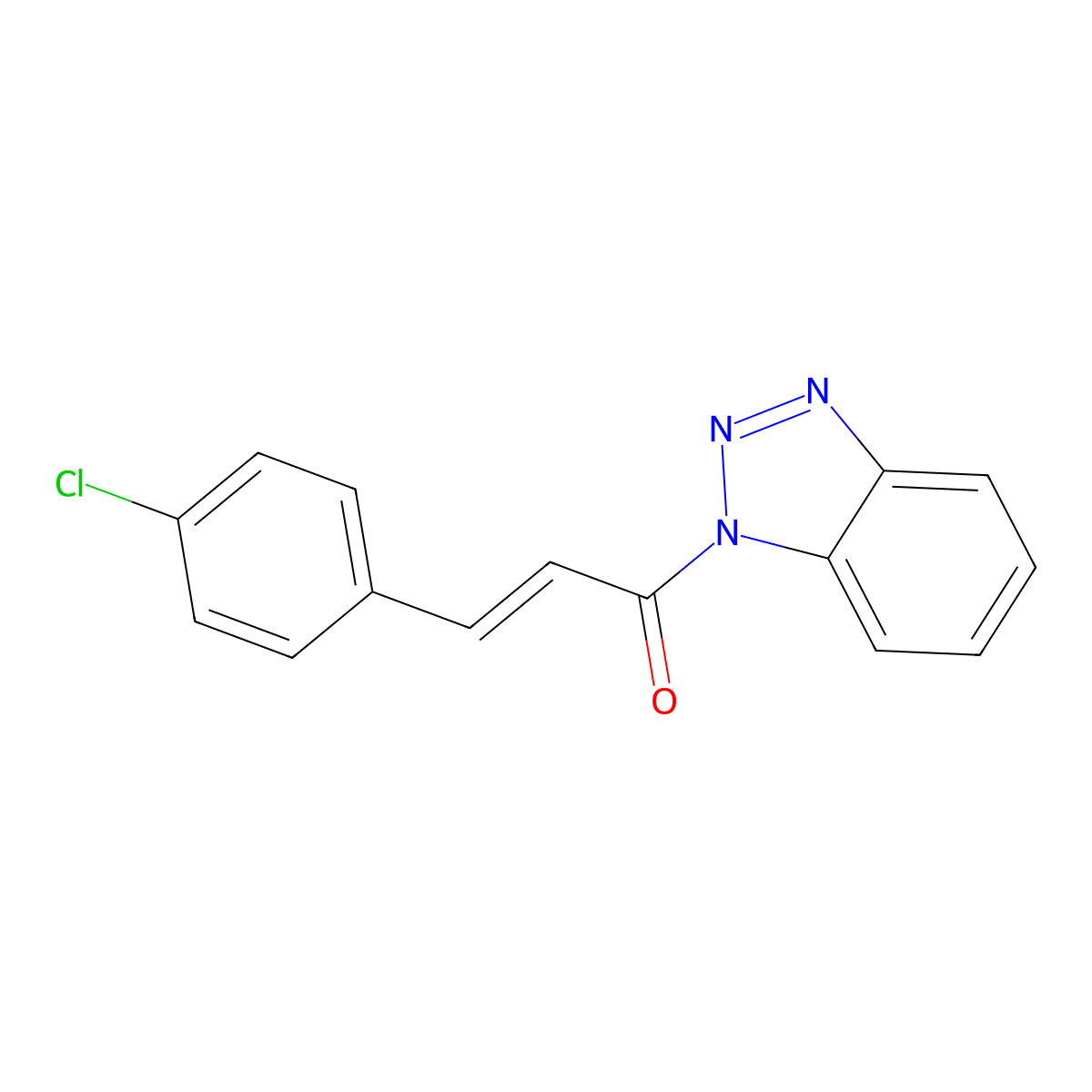 (2E)-1-(1H-1,2,3-Benzotriazol-1-yl)-3-(4-chlorophenyl)prop-2-en-1-one molecular structure, CAS 519054-04-7