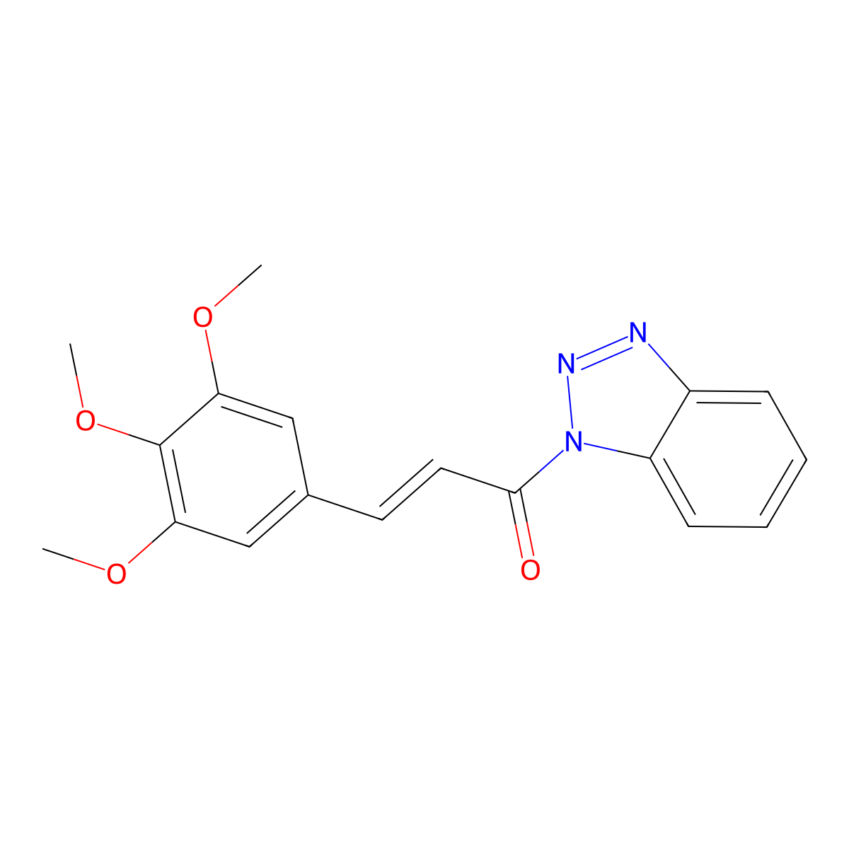 (2E)-1-(1H-1,2,3-Benzotriazol-1-yl)-3-(3,4,5-trimethoxyphenyl)prop-2-en-1-one molecular structure, CAS 519054-07-0