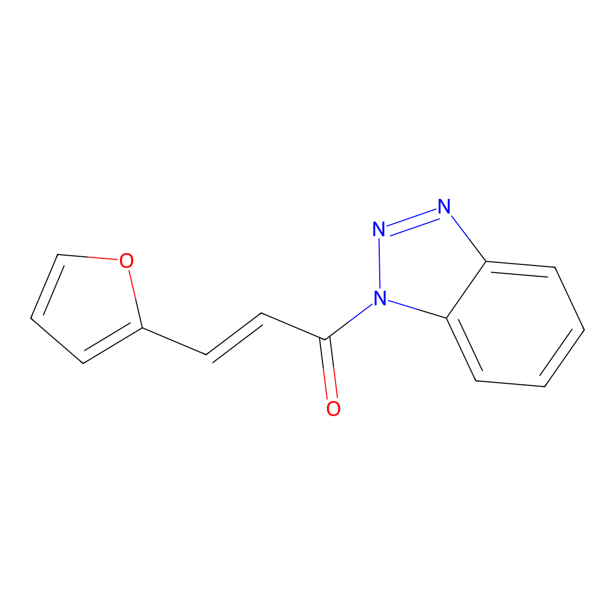 (2E)-1-(1H-1,2,3-Benzotriazol-1-yl)-3-(furan-2-yl)prop-2-en-1-one molecular structure, CAS 519054-08-1
