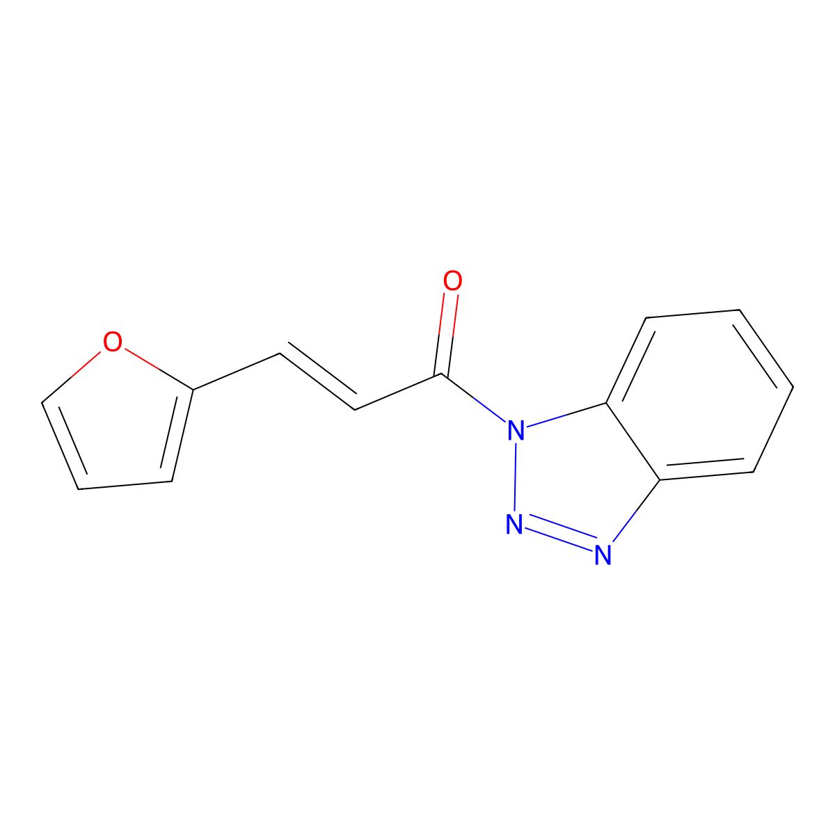 (2E)-1-(1H-1,2,3-Benzotriazol-1-yl)-3-(furan-2-yl)prop-2-en-1-one molecular structure, CAS 519054-08-1