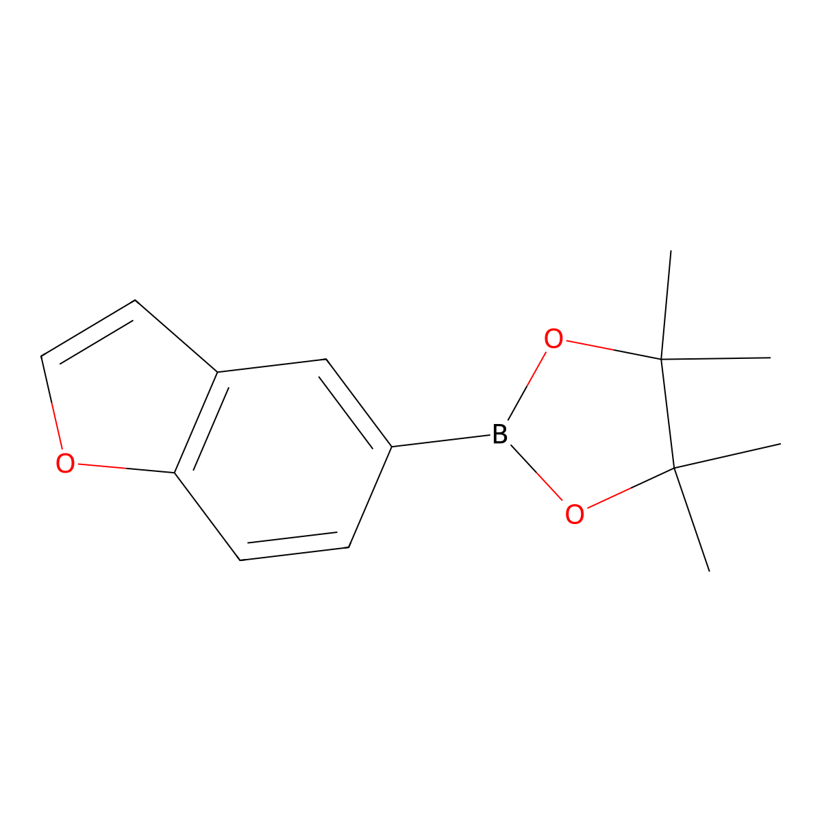 5-(4,4,5,5-Tetramethyl-1,3,2-dioxaborolan-2-yl)benzofuran molecular structure, CAS 519054-55-8