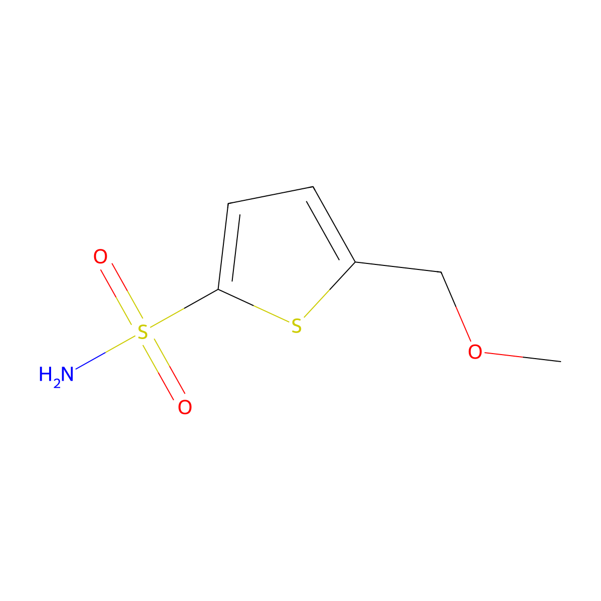 5-(Methoxymethyl)thiophene-2-sulfonamide molecular structure, CAS 519055-64-2