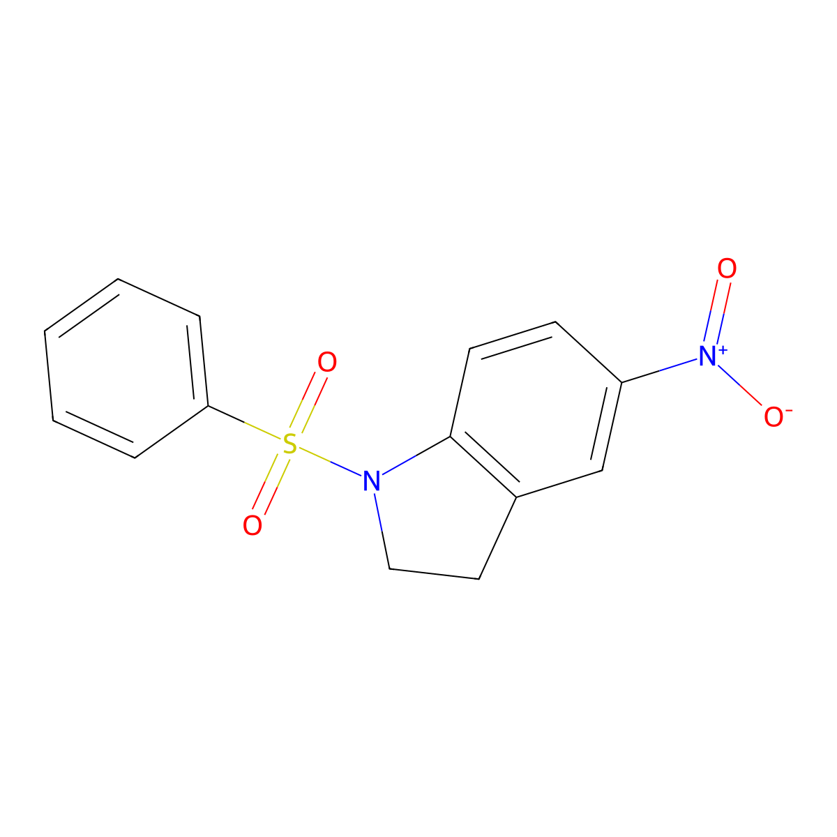 5-Nitro-1-(phenylsulfonyl)indoline molecular structure, CAS 519056-50-9