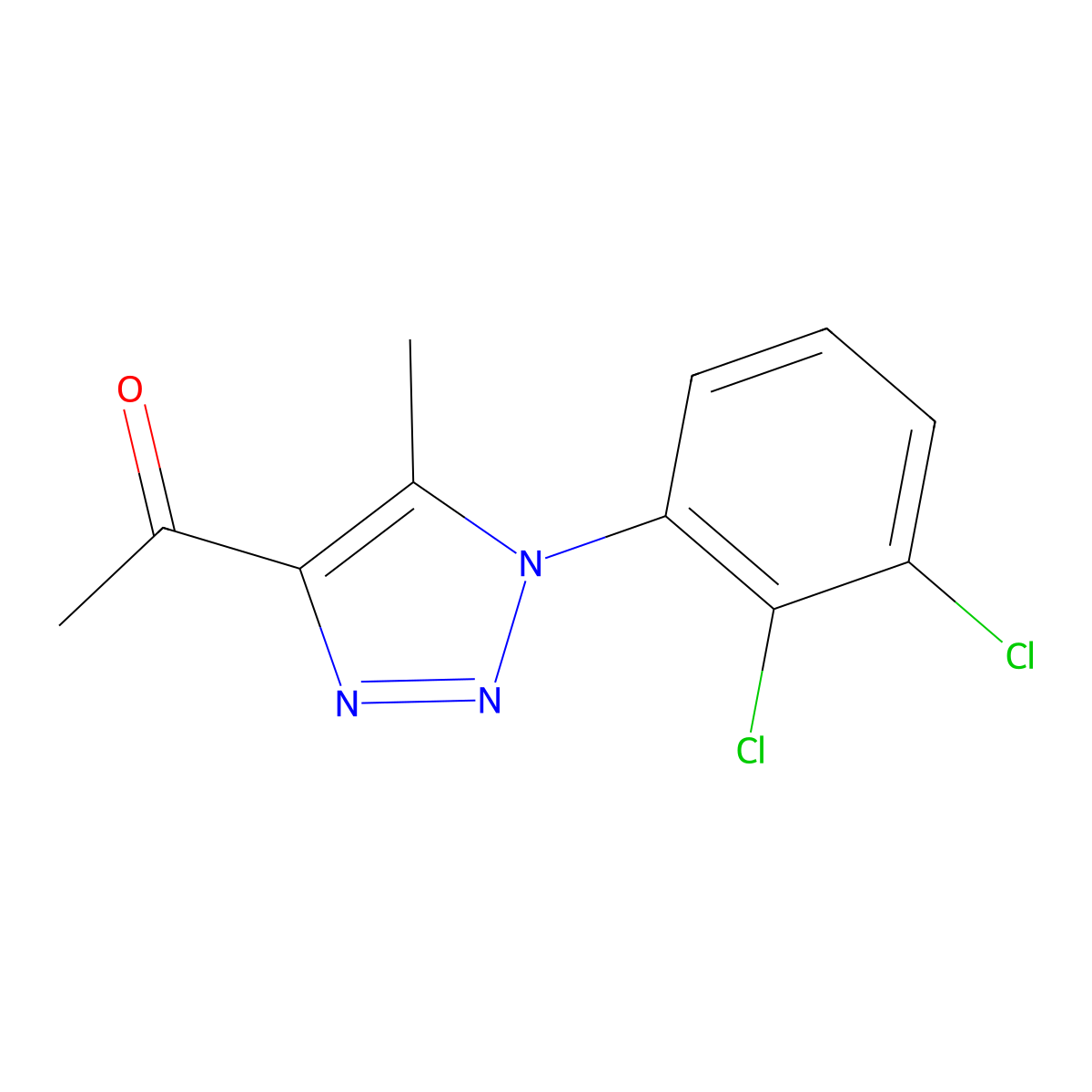 1-[1-(2,3-dichlorophenyl)-5-methyl-1H-1,2,3-triazol-4-yl]ethan-1-one molecular structure, CAS 519056-56-5