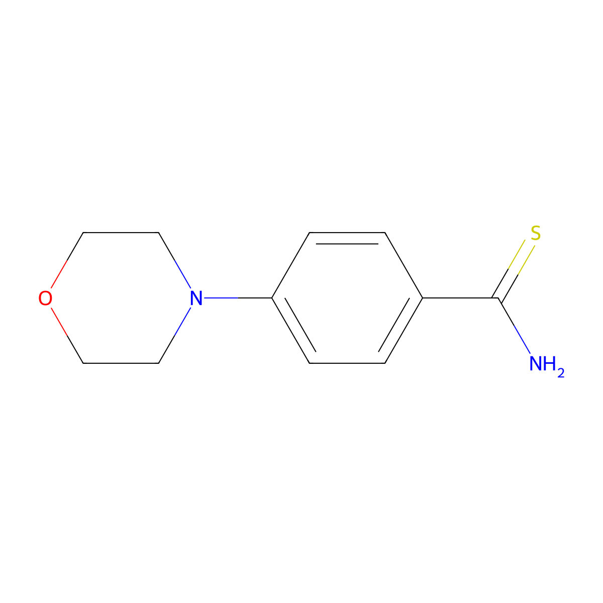 4-Morpholinobenzenecarbothioamide molecular structure, CAS 519056-60-1