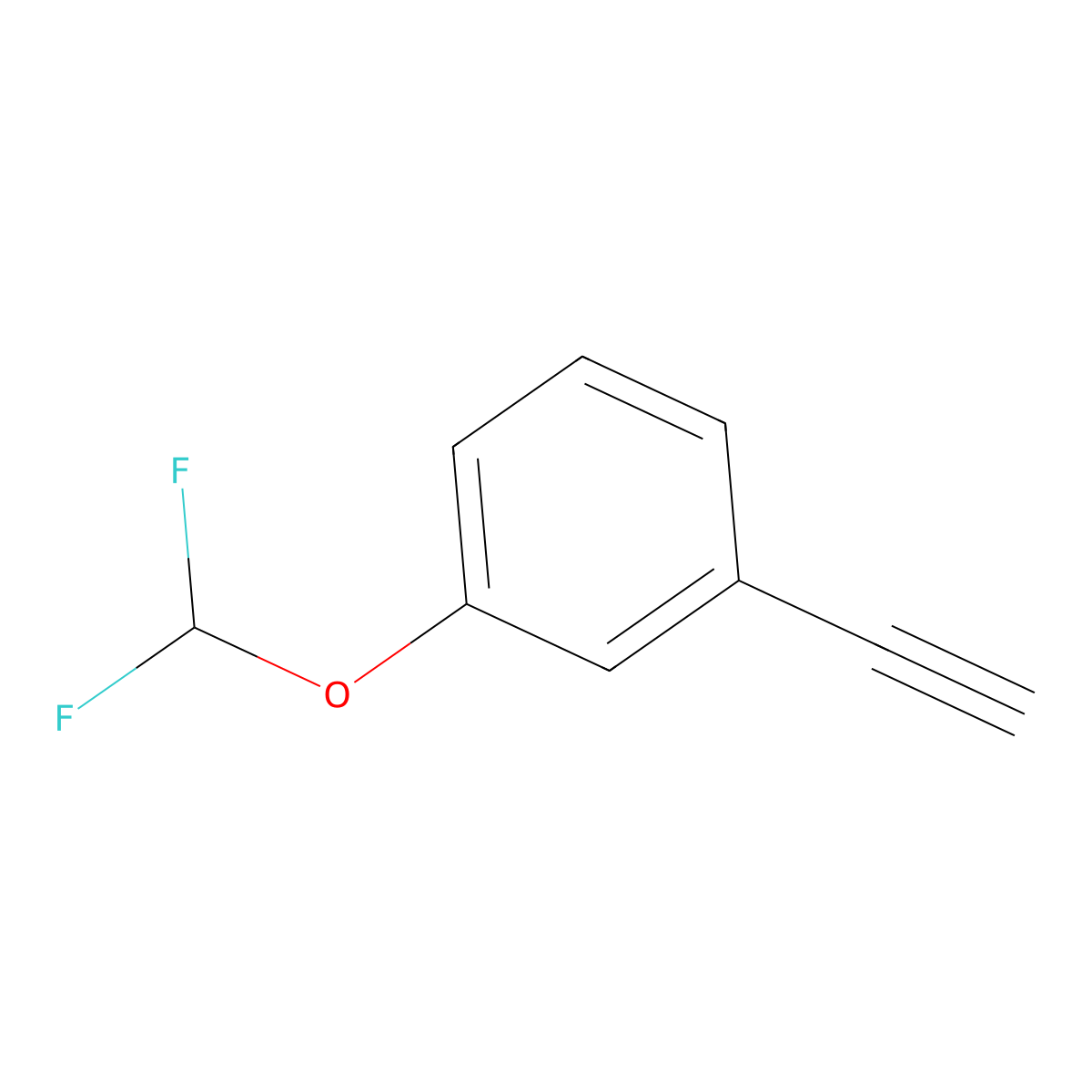 1-(Difluoromethoxy)-3-ethynylbenzene molecular structure, CAS 519059-03-1