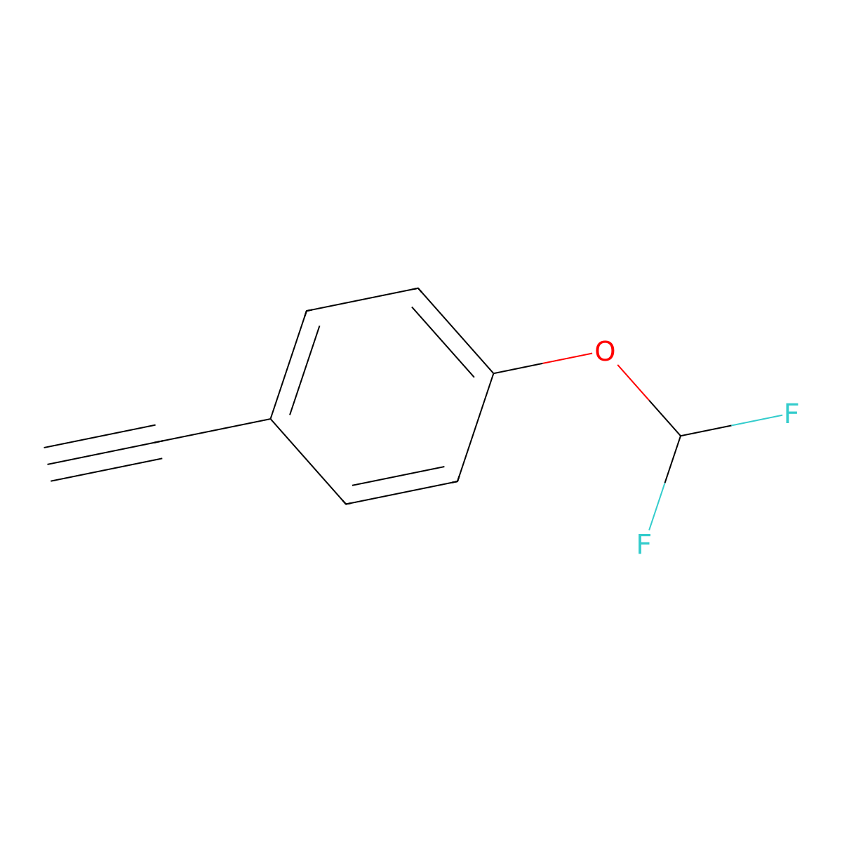 1-(Difluoromethoxy)-4-ethynylbenzene molecular structure, CAS 519059-04-2