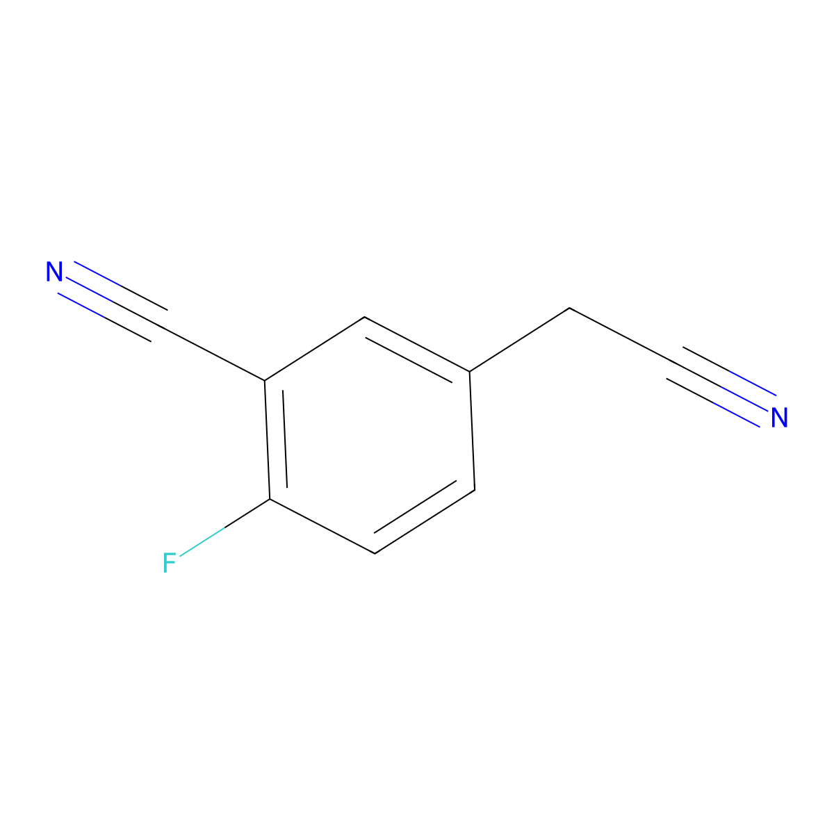 3-Cyano-4-fluorobenzylcyanide molecular structure, CAS 519059-09-7