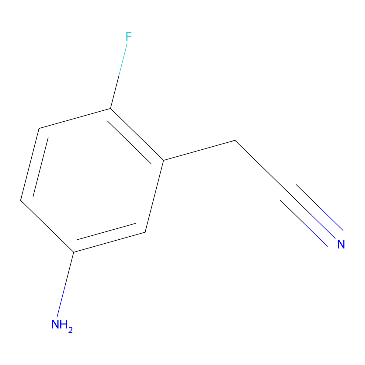 (5-Amino-2-fluoro-phenyl)-acetonitrile molecular structure, CAS 519059-10-0