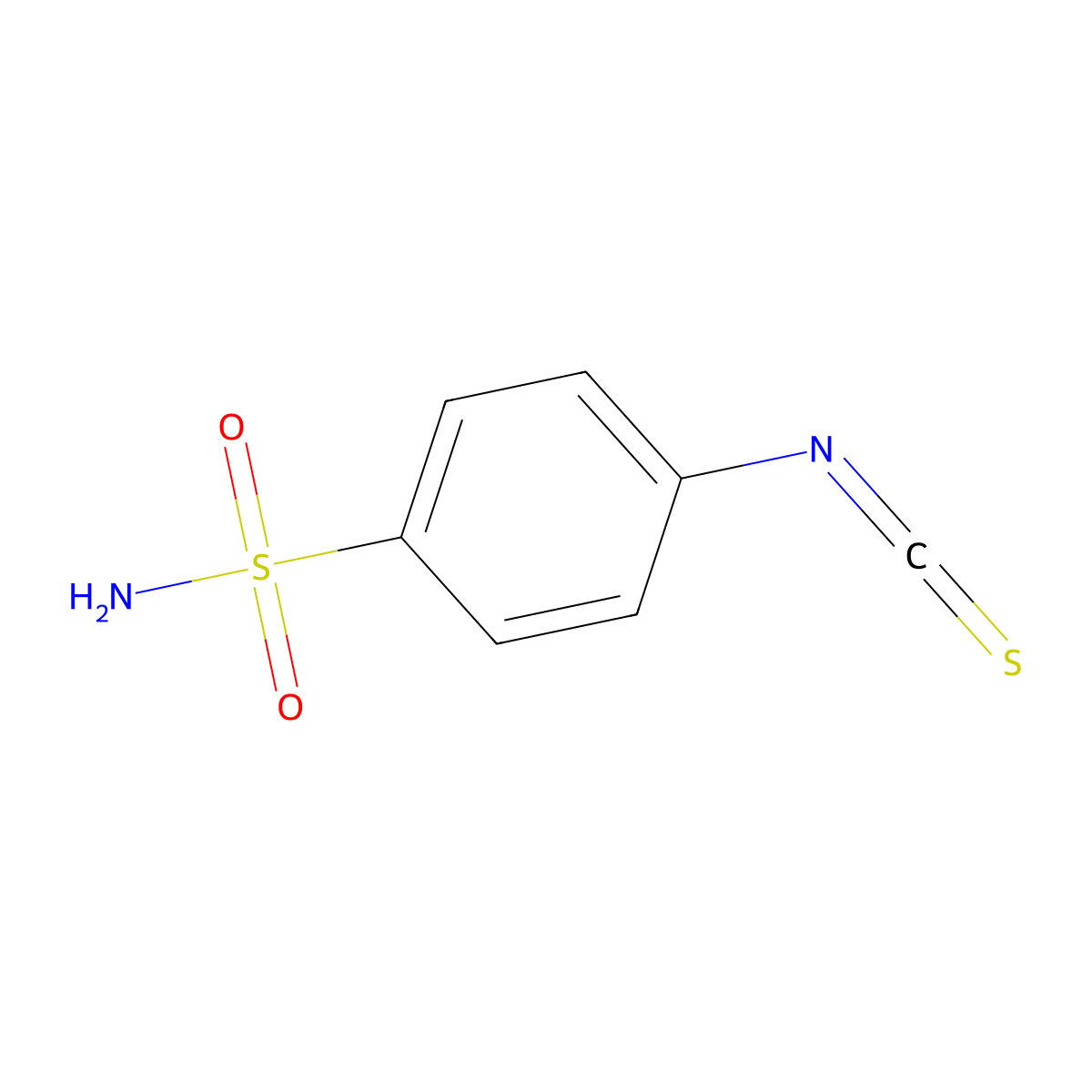 4-Isothiocyanatobenzenesulfonamide molecular structure, CAS 51908-29-3