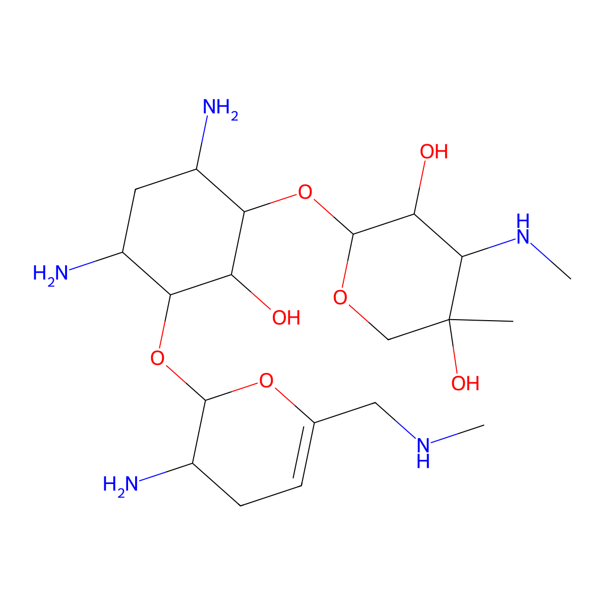 6'-N-methylsisomicin molecular structure, CAS 51909-61-6