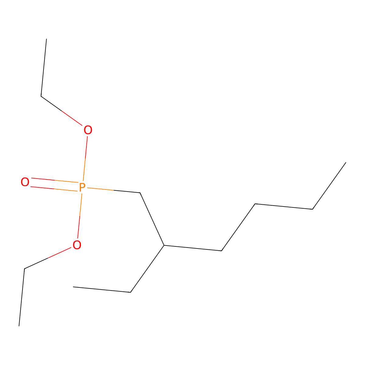 Diethyl (2-ethylhexyl)phosphonate molecular structure, CAS 5191-08-2