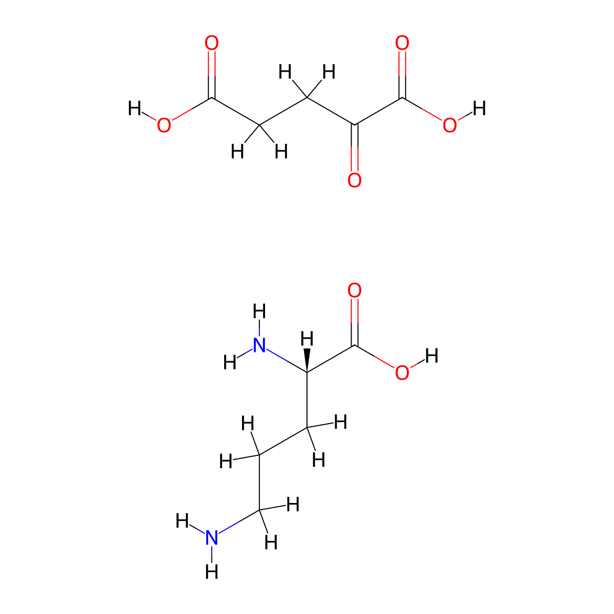 Ornithine oxoglurate molecular structure, CAS 5191-97-9