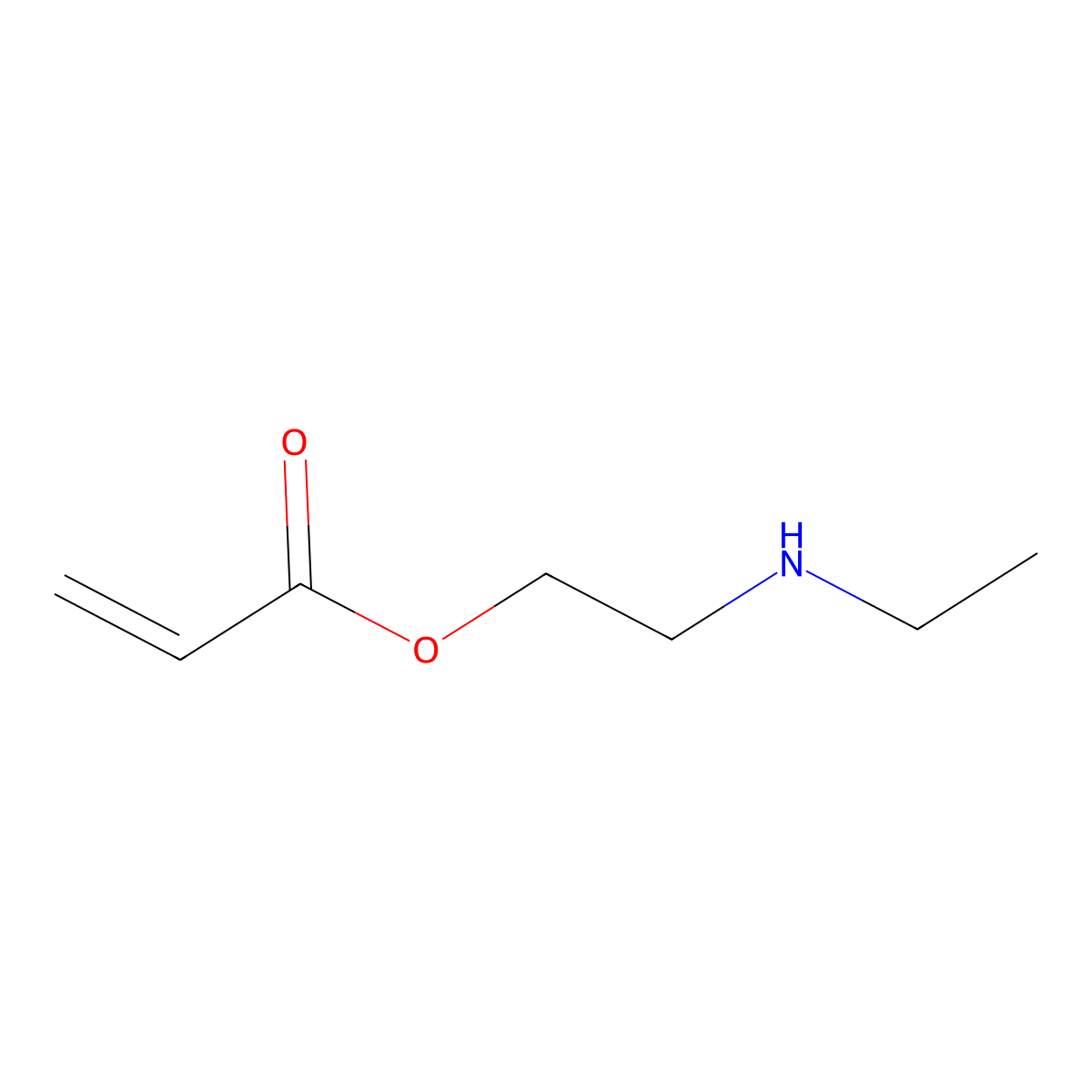 2-(Ethylamino)ethyl prop-2-enoate molecular structure, CAS 51914-45-5