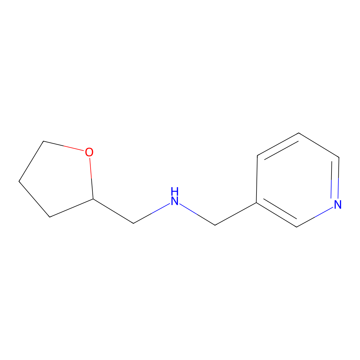 ((Oxolan-2-yl)methyl)((pyridin-3-yl)methyl)amine molecular structure, CAS 519144-57-1