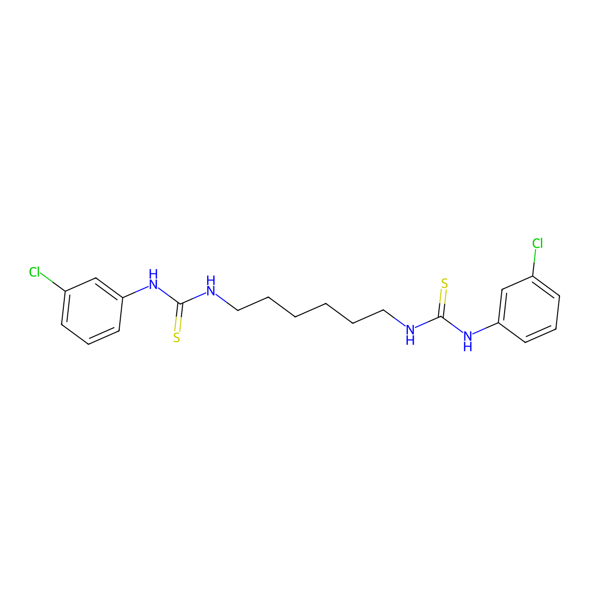 1-(3-Chlorophenyl)-3-[6-[(3-chlorophenyl)carbamothioylamino]hexyl]thiourea molecular structure, CAS 519144-75-3