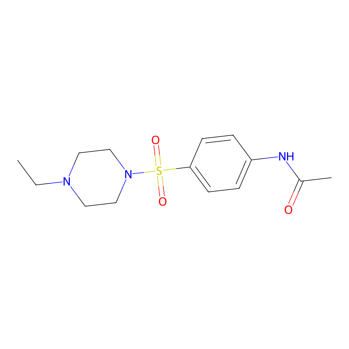 Acetamide, N-[4-[(4-ethyl-1-piperazinyl)sulfonyl]phenyl]- molecular structure, CAS 519145-92-7