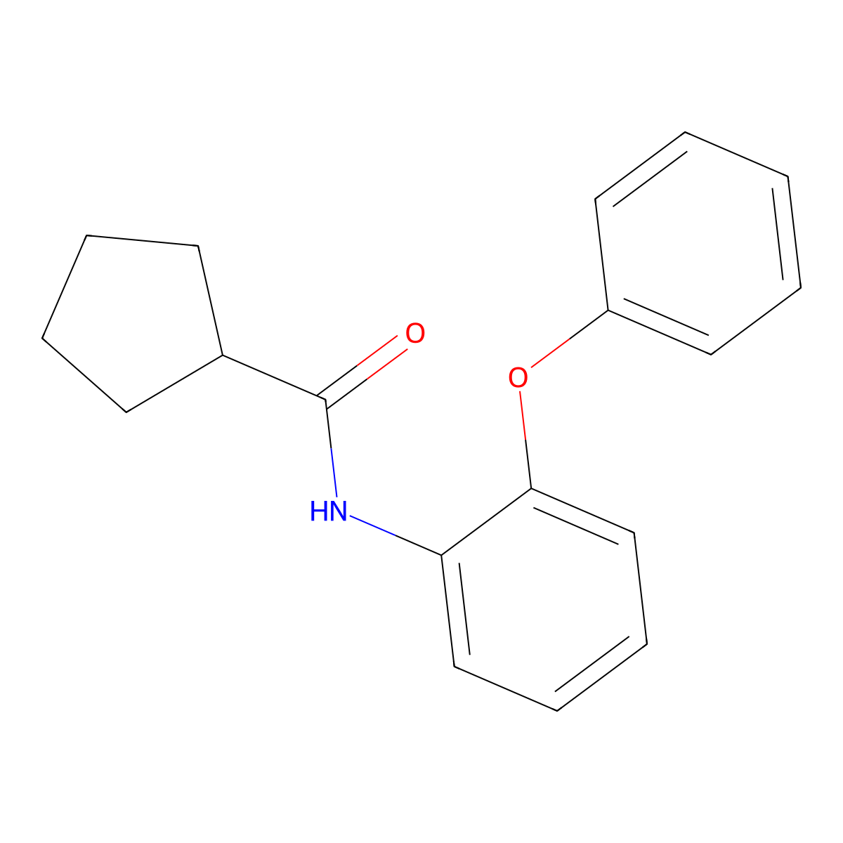 N-(2-phenoxyphenyl)cyclopentanecarboxamide molecular structure, CAS 519146-30-6