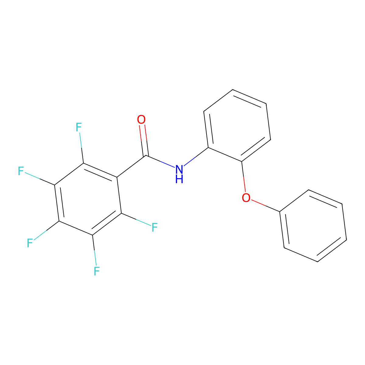 2,3,4,5,6-pentafluoro-N-(2-phenoxyphenyl)benzamide molecular structure, CAS 519146-32-8