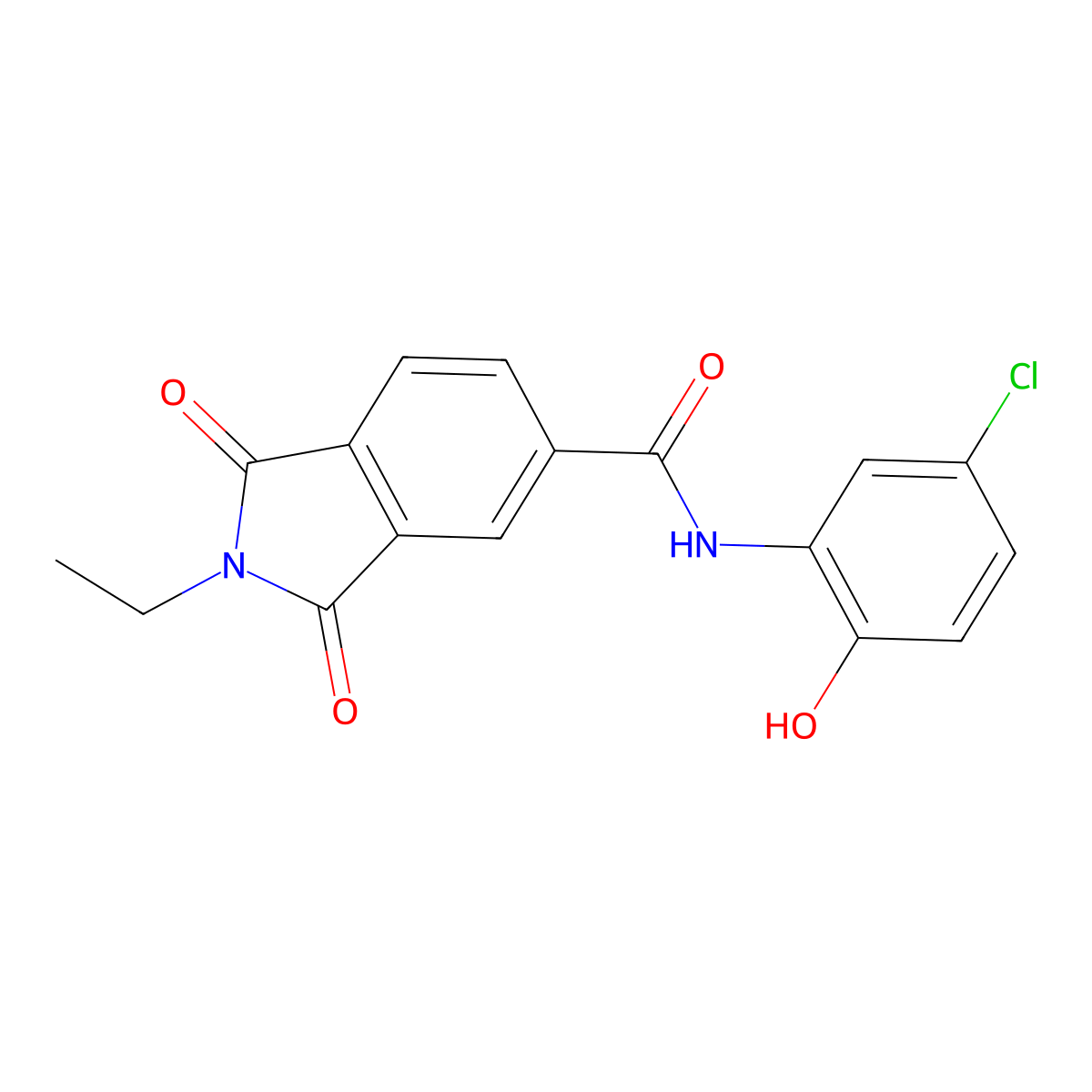 N-(5-chloro-2-hydroxyphenyl)-2-ethyl-1,3-dioxoisoindole-5-carboxamide molecular structure, CAS 519147-44-5