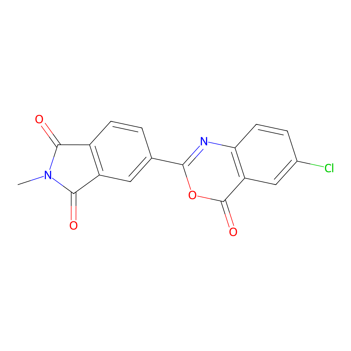 5-(6-chloro-4-oxo-4H-3,1-benzoxazin-2-yl)-2-methyl-1H-isoindole-1,3(2H)-dione molecular structure, CAS 519147-50-3