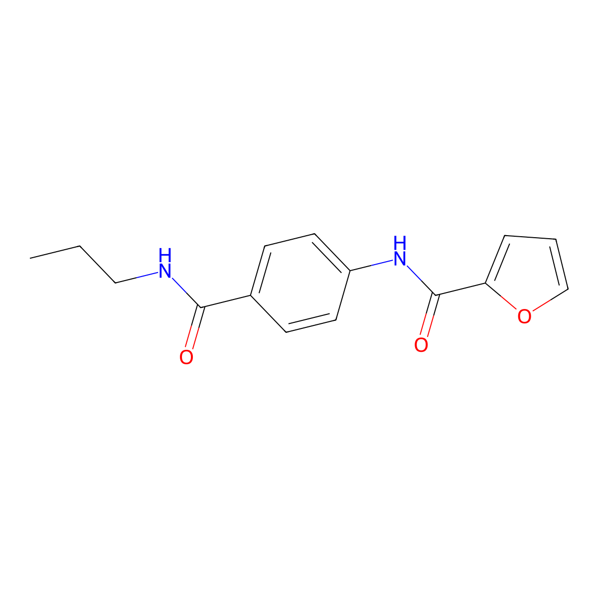N-[4-(propylcarbamoyl)phenyl]furan-2-carboxamide molecular structure, CAS 519147-62-7