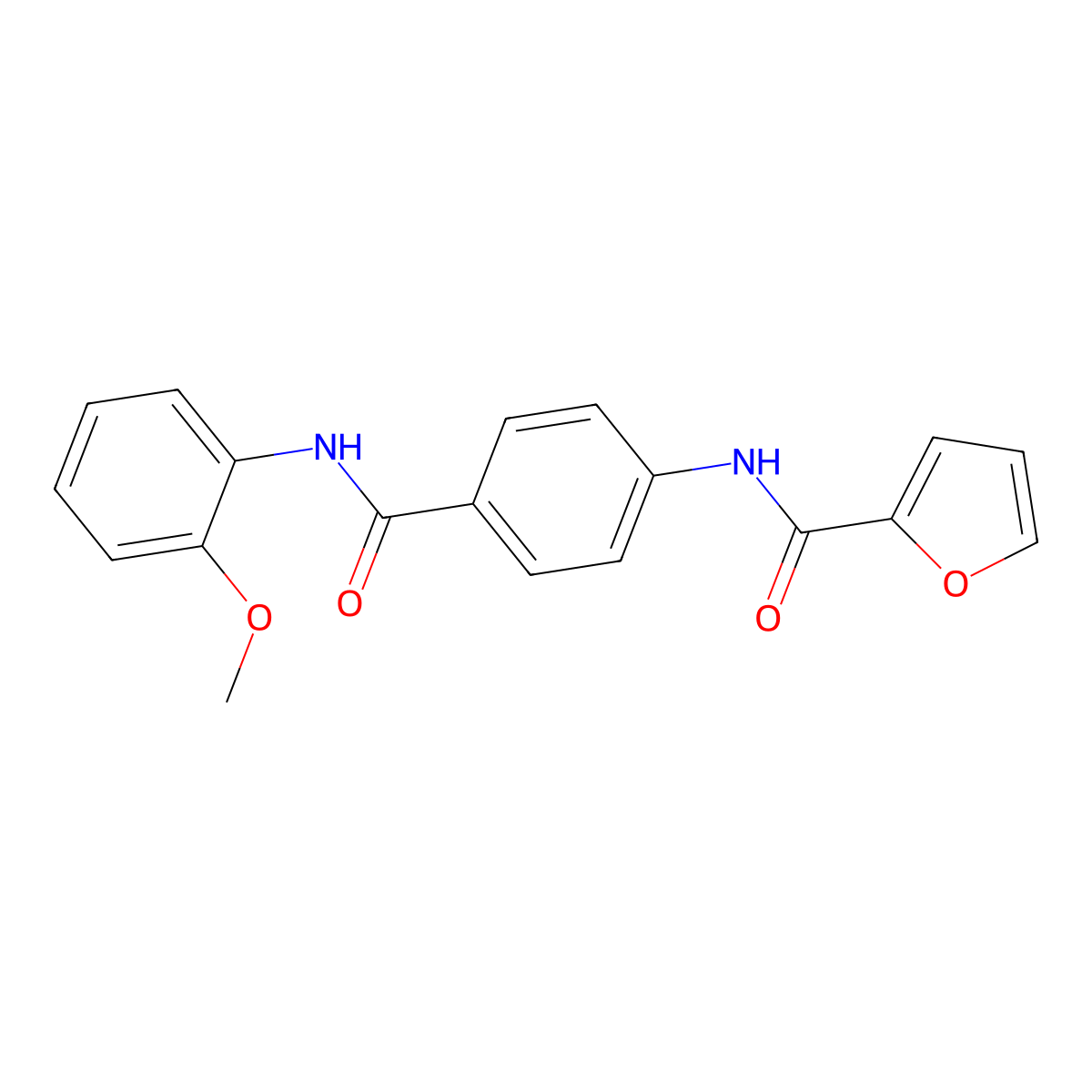 N-[4-[(2-methoxyphenyl)carbamoyl]phenyl]furan-2-carboxamide molecular structure, CAS 519147-63-8