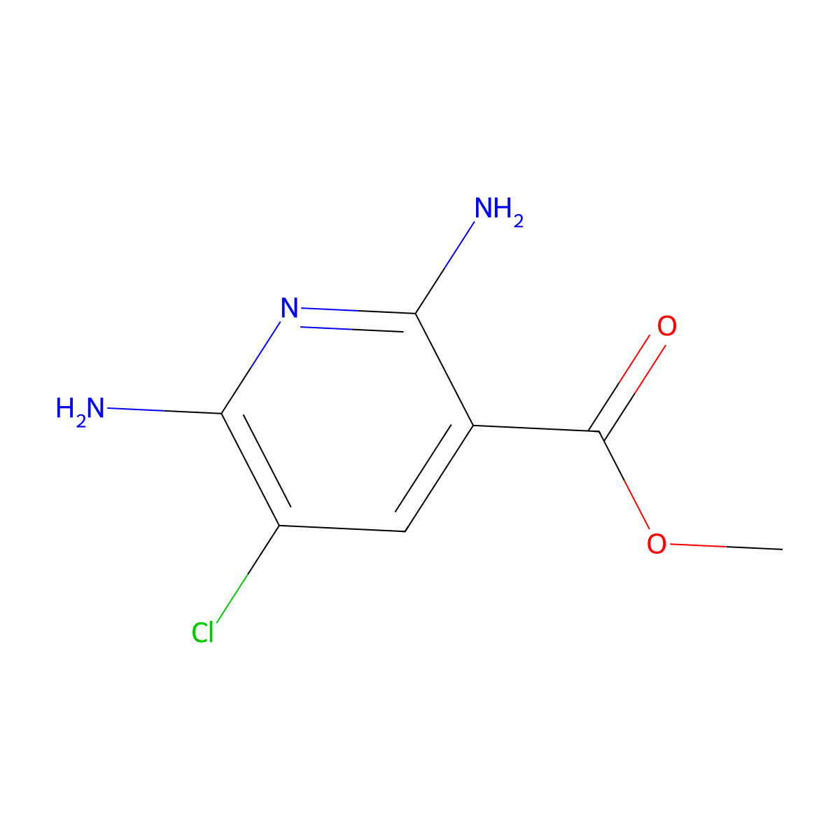 Methyl 2,6-Diamino-5-chloronicotinate molecular structure, CAS 519147-85-4
