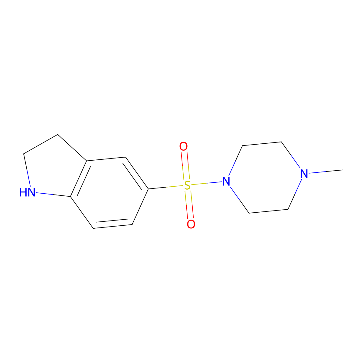 5-[(4-Methylpiperazin-1-yl)sulfonyl]indoline molecular structure, CAS 519148-71-1