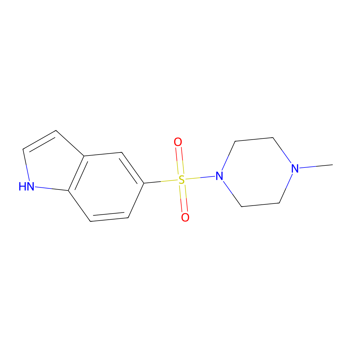 5-(4-methylpiperazin-1-ylsulfonyl)-1H-indole molecular structure, CAS 519148-72-2