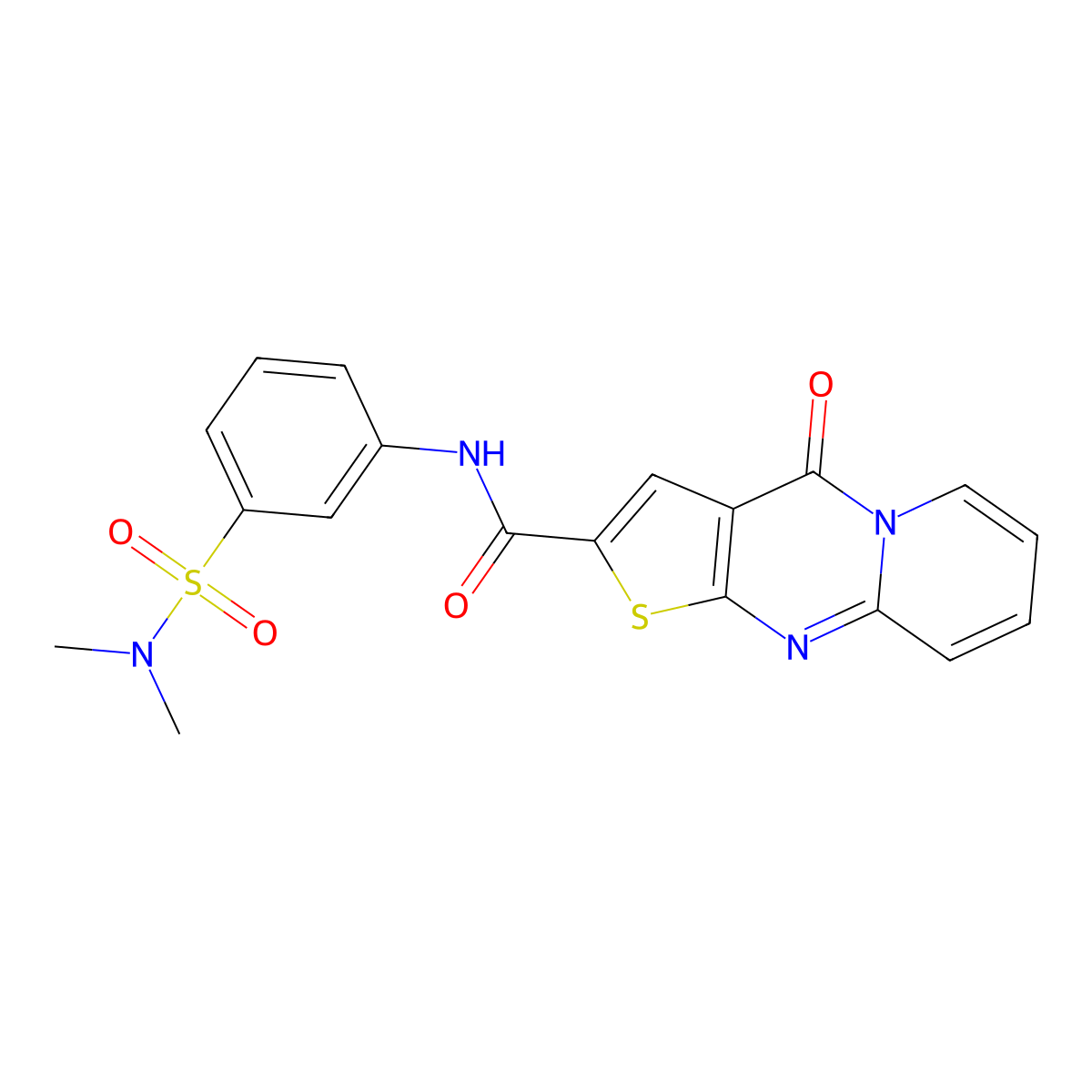 N-[3-(dimethylsulfamoyl)phenyl]-2-oxo-6-thia-1,8-diazatricyclo[7.4.0.0^{3,7}]trideca-3(7),4,8,10,12-pentaene-5-carboxamide molecular structure, CAS 519149-02-1