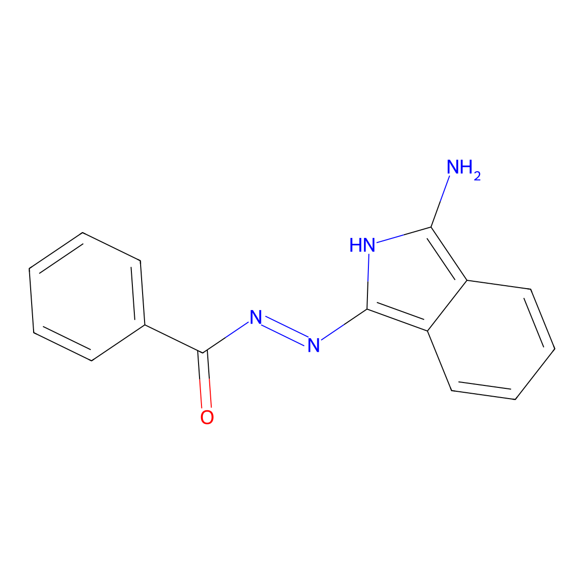 N'-[(1Z)-3-amino-1H-isoindol-1-ylidene]benzohydrazide molecular structure, CAS 519150-48-2