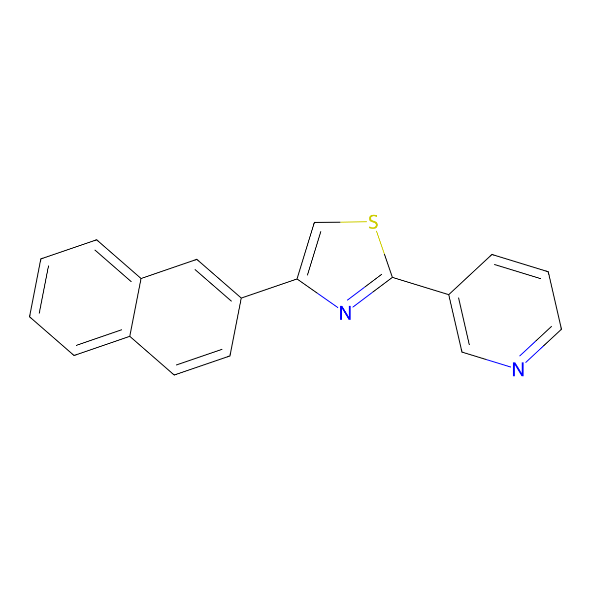 3-[4-(Naphthalen-2-yl)-1,3-thiazol-2-yl]pyridine molecular structure, CAS 519151-61-2