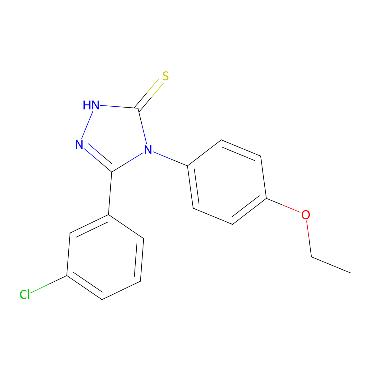 5-(3-chlorophenyl)-4-(4-ethoxyphenyl)-4H-1,2,4-triazole-3-thiol molecular structure, CAS 519151-97-4