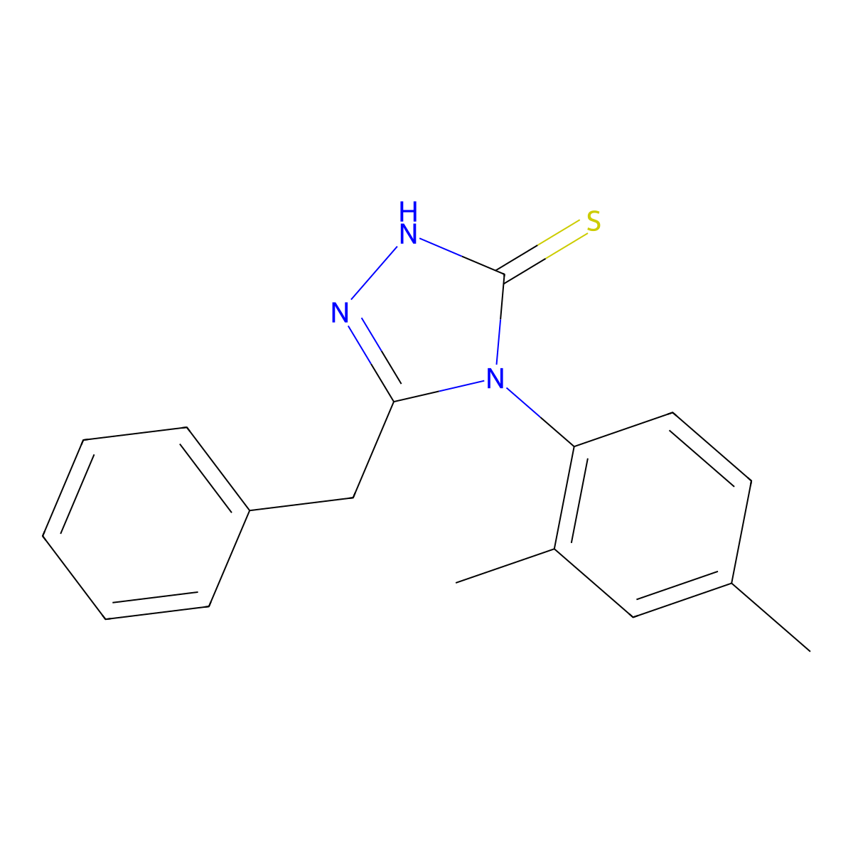 5-benzyl-4-(2,4-dimethylphenyl)-4H-1,2,4-triazole-3-thiol molecular structure, CAS 519152-02-4