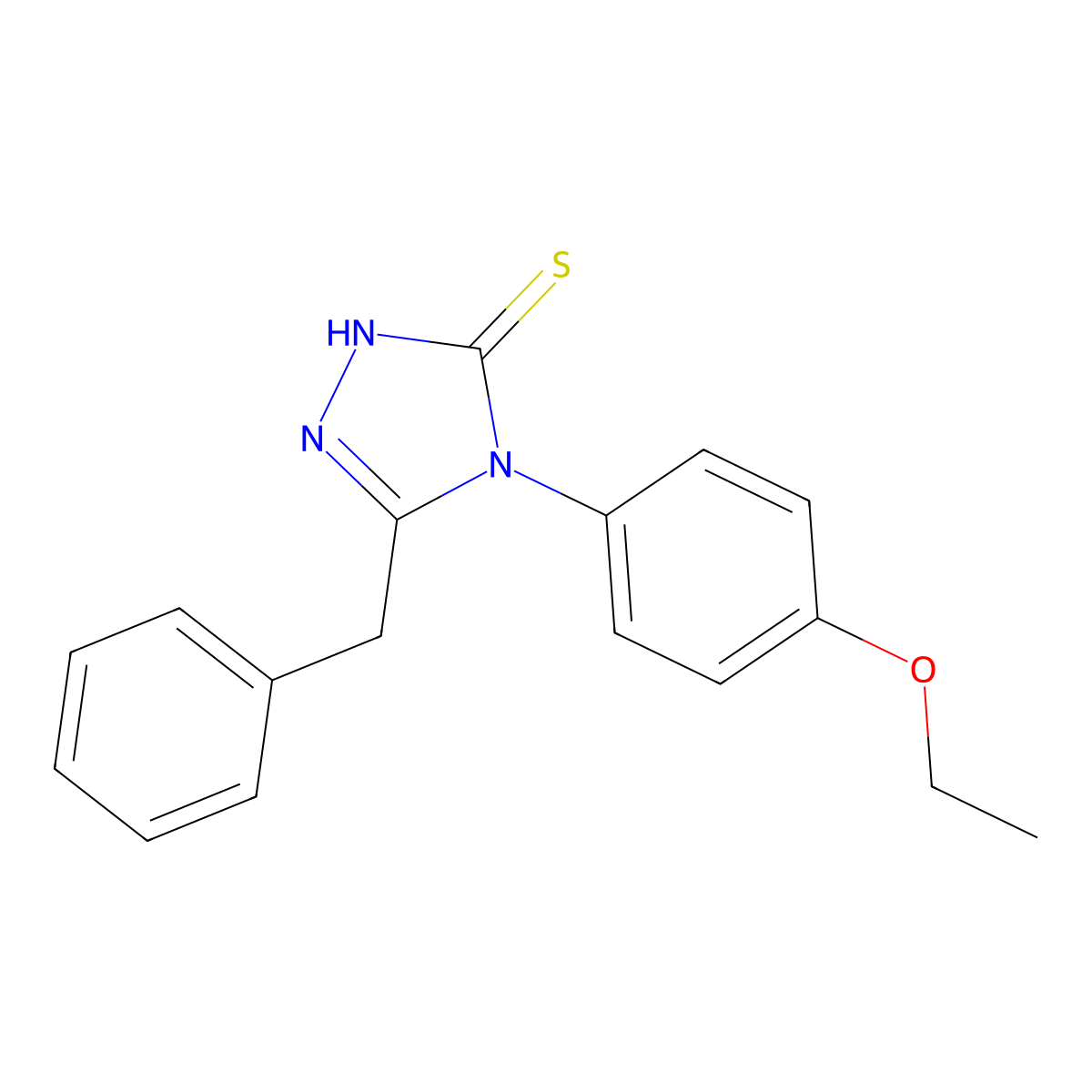 5-benzyl-4-(4-ethoxyphenyl)-4H-1,2,4-triazole-3-thiol molecular structure, CAS 519152-03-5