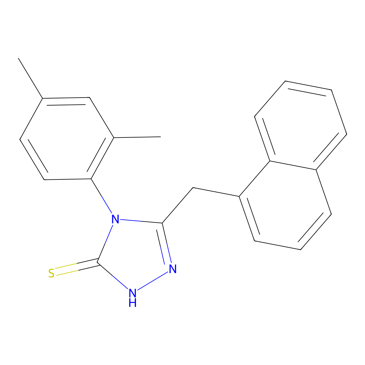 4-(2,4-dimethylphenyl)-5-(naphthalen-1-ylmethyl)-4H-1,2,4-triazole-3-thiol molecular structure, CAS 519152-04-6