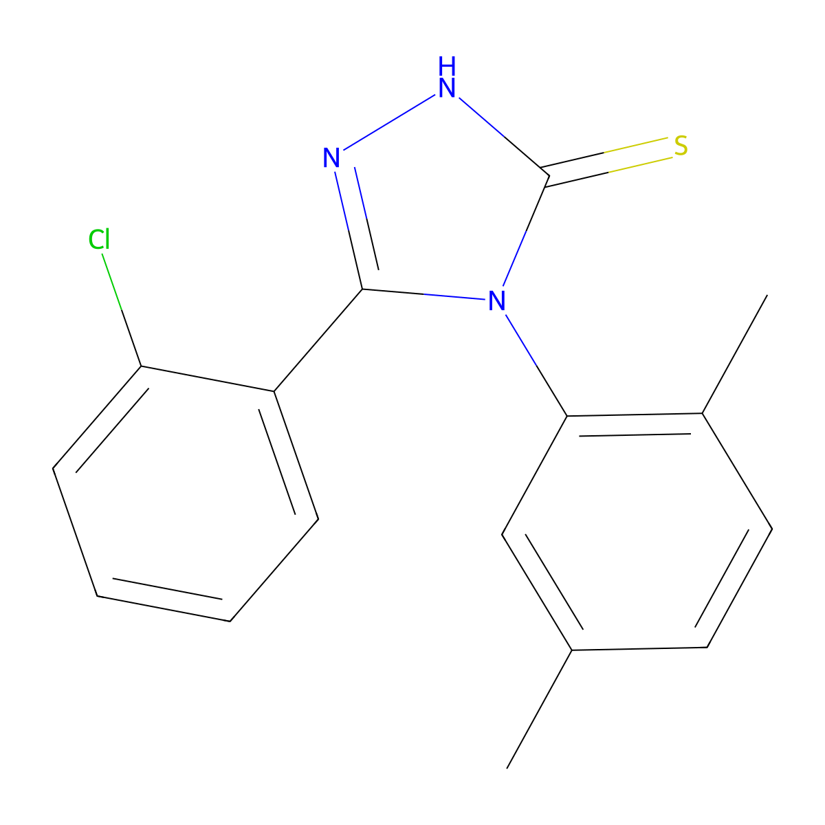 5-(2-chlorophenyl)-4-(2,5-dimethylphenyl)-4H-1,2,4-triazole-3-thiol molecular structure, CAS 519152-66-0