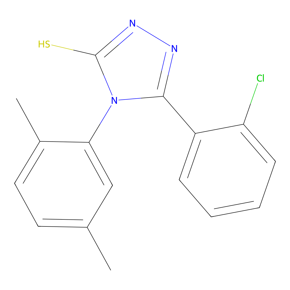 5-(2-chlorophenyl)-4-(2,5-dimethylphenyl)-4H-1,2,4-triazole-3-thiol molecular structure, CAS 519152-66-0