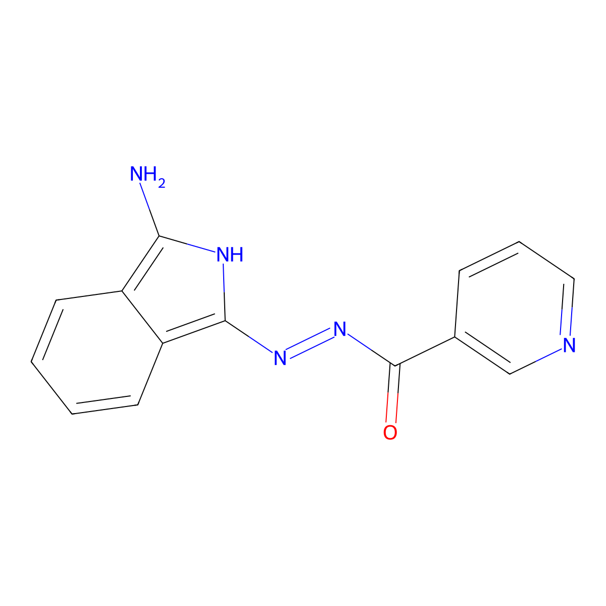 N'-(3-amino-1H-isoindol-1-ylidene)pyridine-3-carbohydrazide molecular structure, CAS 519152-72-8