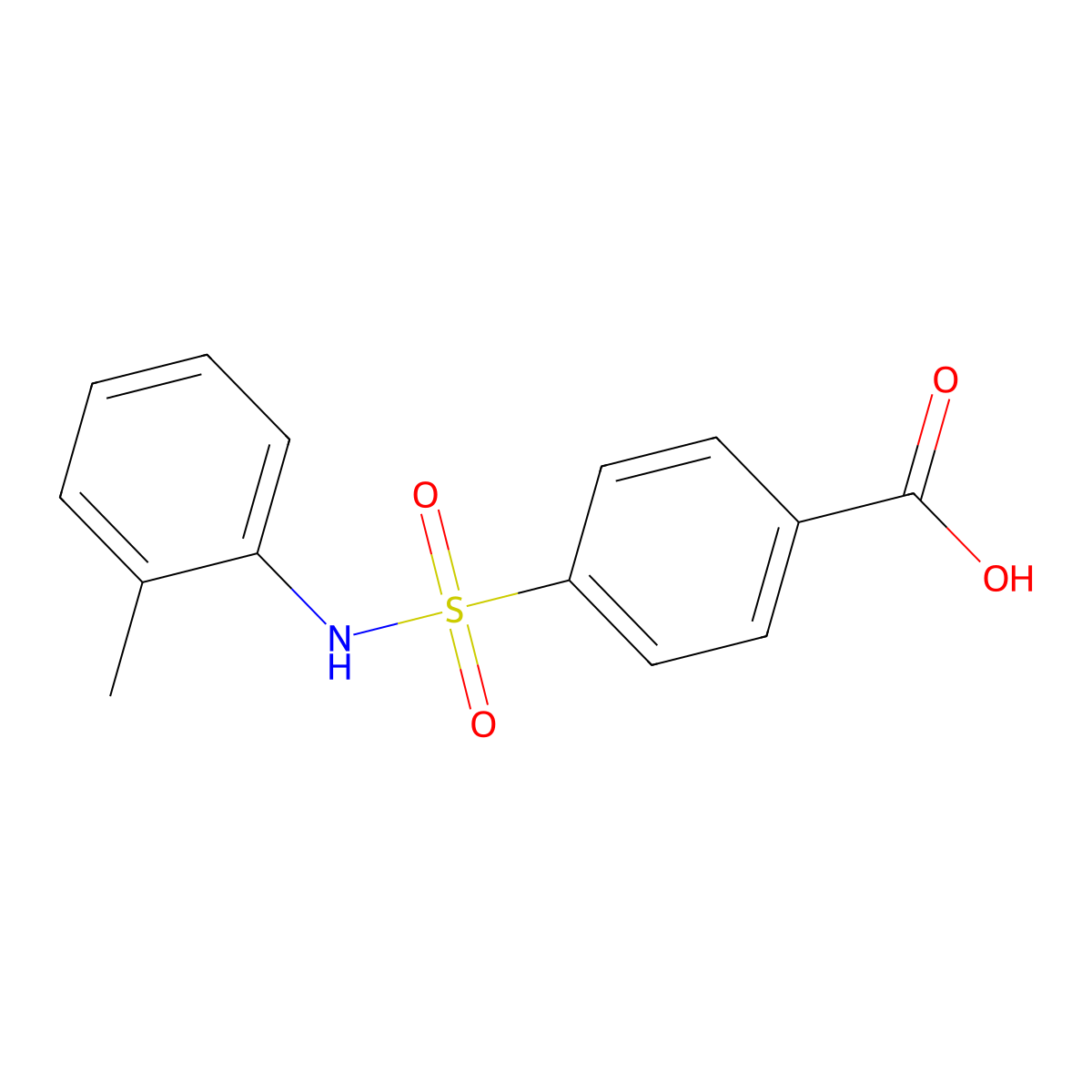 4-((2-Methylphenyl)sulfamoyl)benzoic acid molecular structure, CAS 519153-07-2