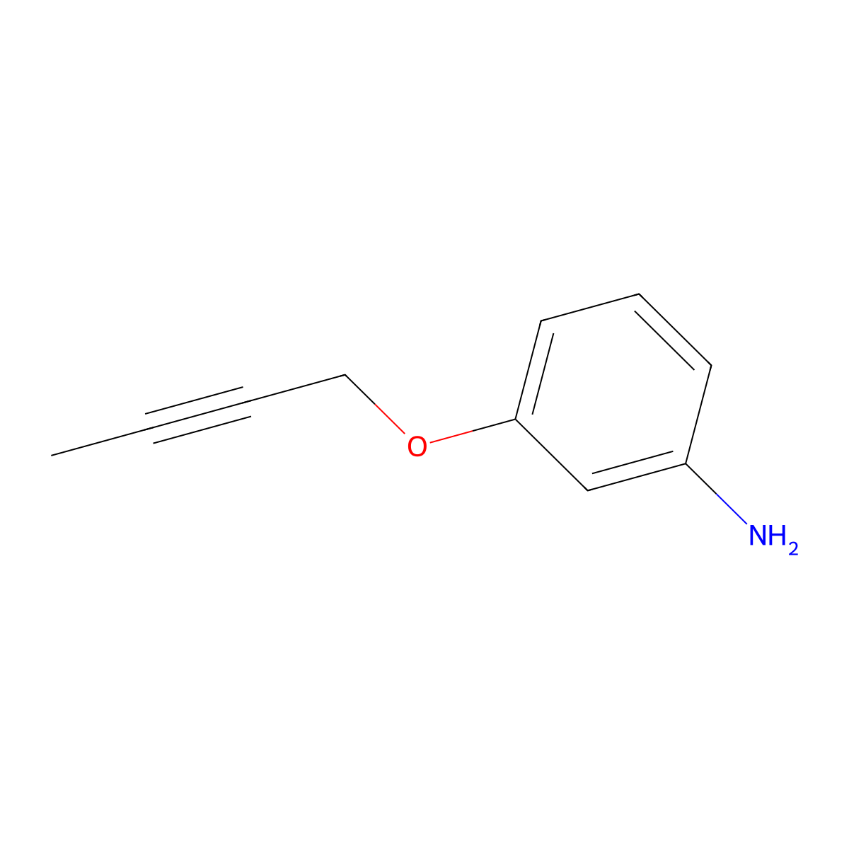 3-(2-Butyn-1-yloxy)benzenamine molecular structure, CAS 519157-19-8