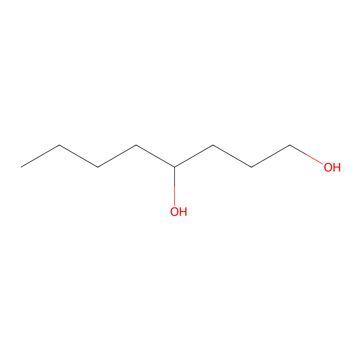 1,4-Octanediol molecular structure, CAS 51916-47-3