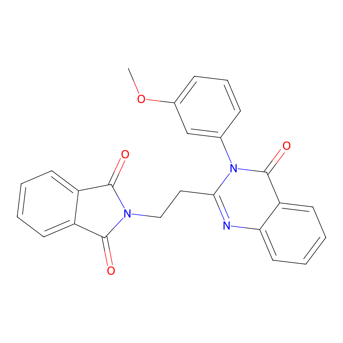 2-[2-[3-(3-Methoxyphenyl)-4-oxoquinazolin-2-yl]ethyl]isoindole-1,3-dione molecular structure, CAS 519167-38-5