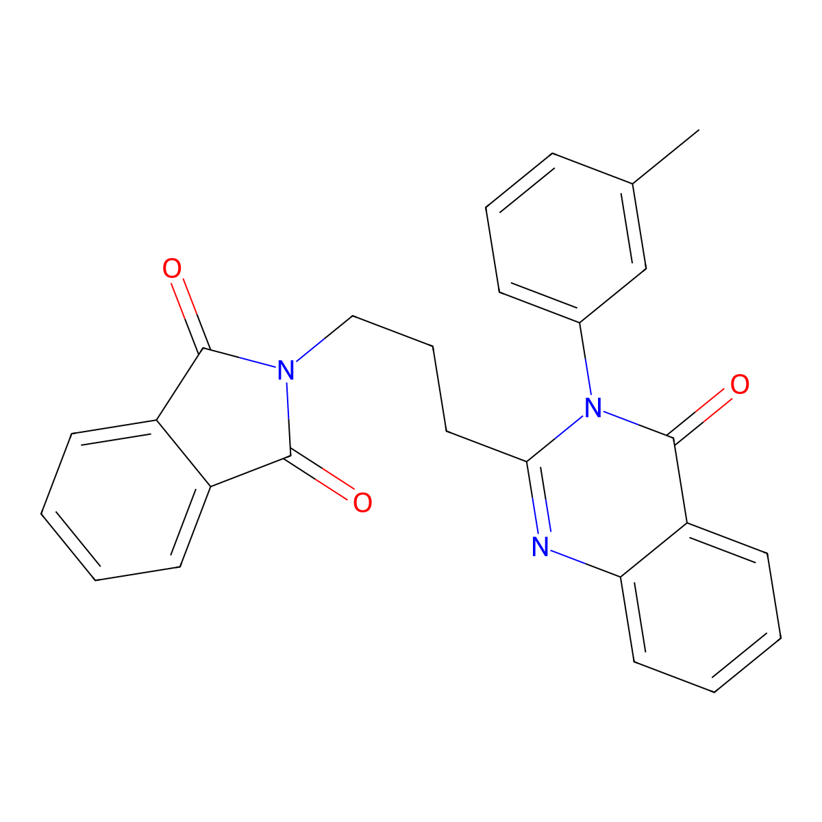 2-[3-[3-(3-Methylphenyl)-4-oxoquinazolin-2-yl]propyl]isoindole-1,3-dione molecular structure, CAS 519167-53-4