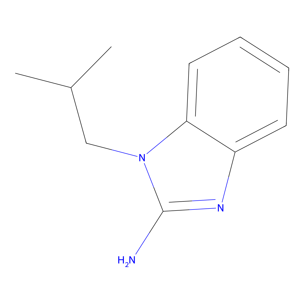 1-Isobutyl-1H-benzimidazol-2-amine molecular structure, CAS 519167-93-2