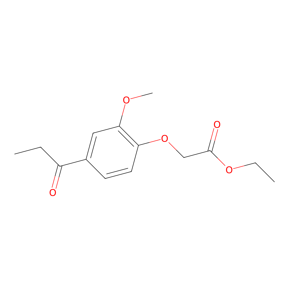 Ethyl (2-methoxy-4-propionylphenoxy)acetate molecular structure, CAS 519168-16-2
