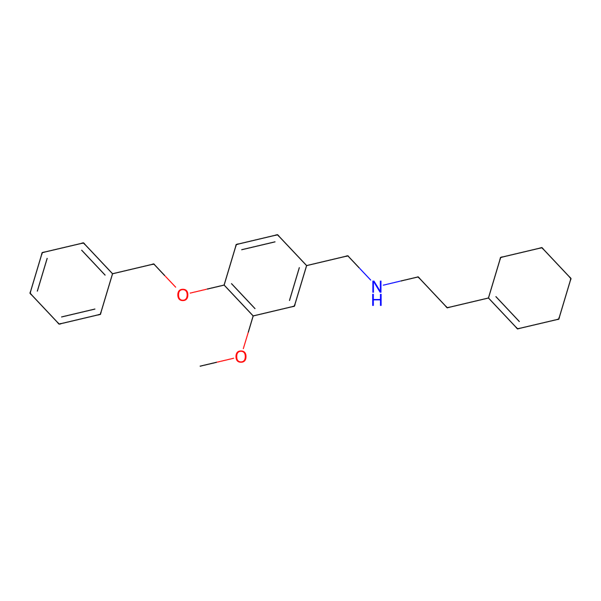 2-(cyclohexen-1-yl)-N-[(3-methoxy-4-phenylmethoxyphenyl)methyl]ethanamine molecular structure, CAS 519168-23-1
