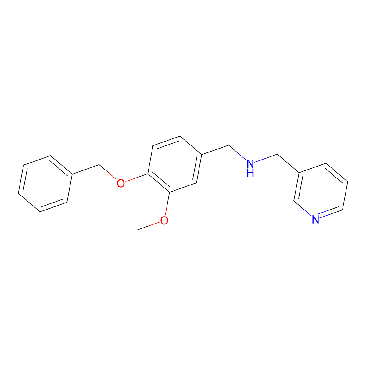 (4-Benzyloxy-3-methoxy-benzyl)-pyridin-3-ylmethyl-amine molecular structure, CAS 519168-24-2
